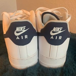 Air Force 1s-  All white Navy swoosh